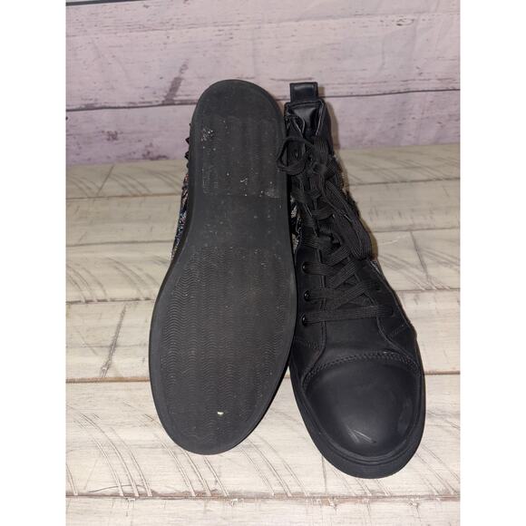 Steve Madden Chaos Men Leather Upper High Top Spiked Trainers Sz 11M
